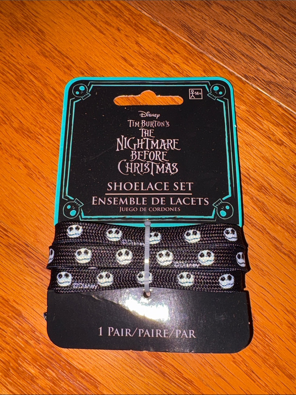 The Nightmare Before Christmas Jack Skellington Shoelace Set - Black & White